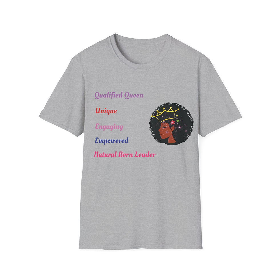 Thumbnail: Empowerment Queen Unisex Softstyle T-Shirt, Crowned Queen, Confident Women's Tee