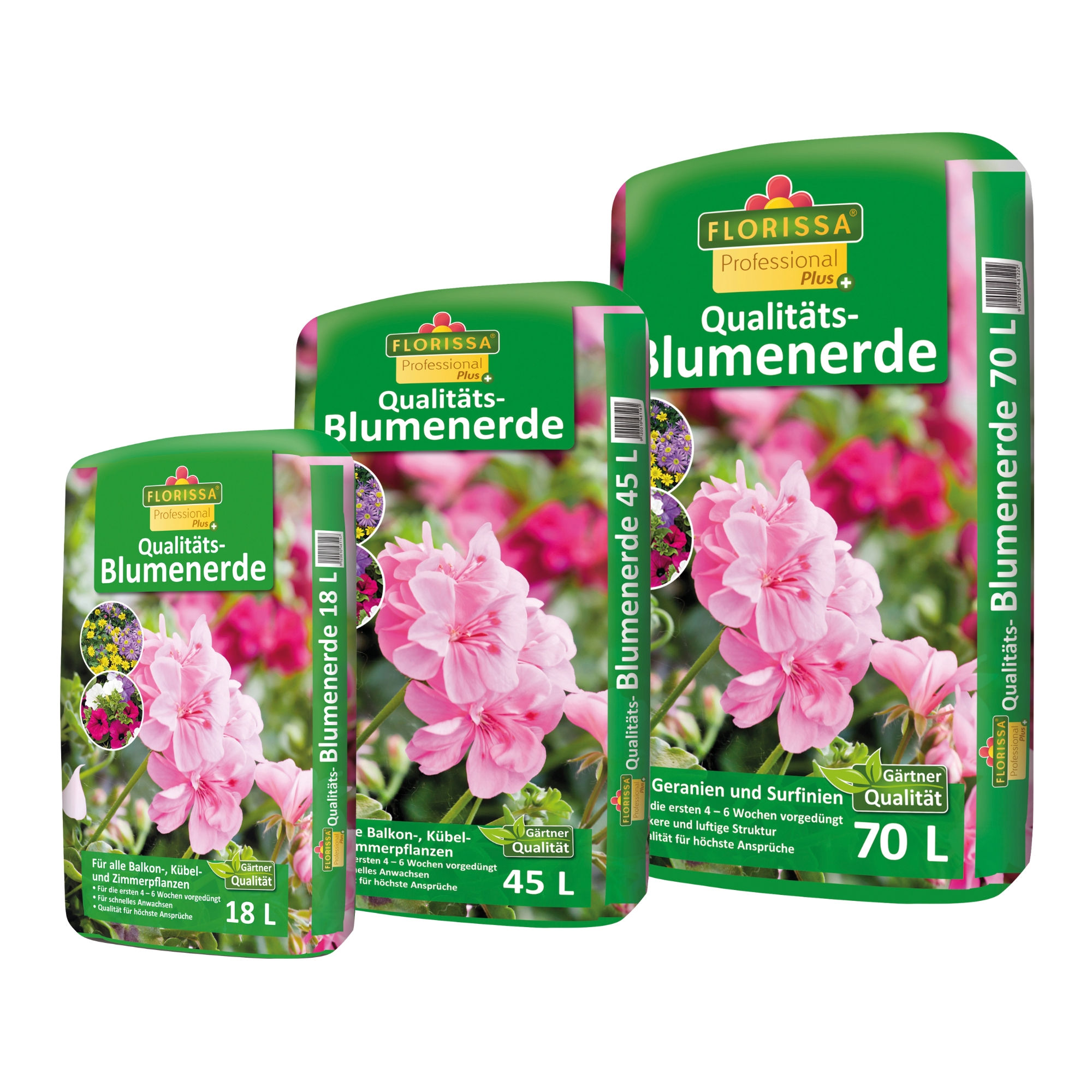 Qualitäts-Blumenerde 18L + 45L + 70L