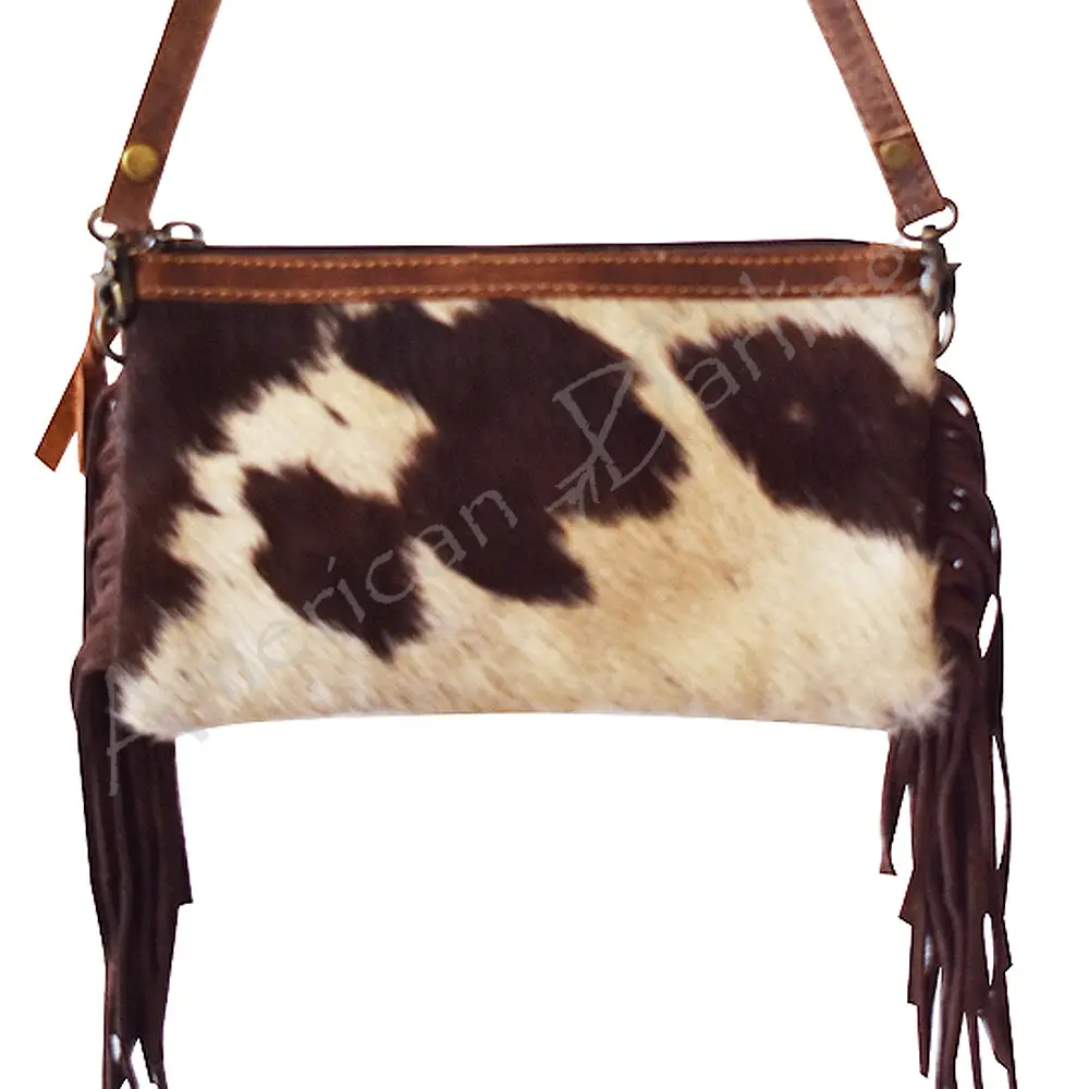 Hair-On Mini Crossbody - Western Leather Purse with Adjustable Strap