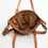 Thumbnail: Hand-Tooled Full Leather Western Tote Bag with Floral Strap - Chestnut Brown