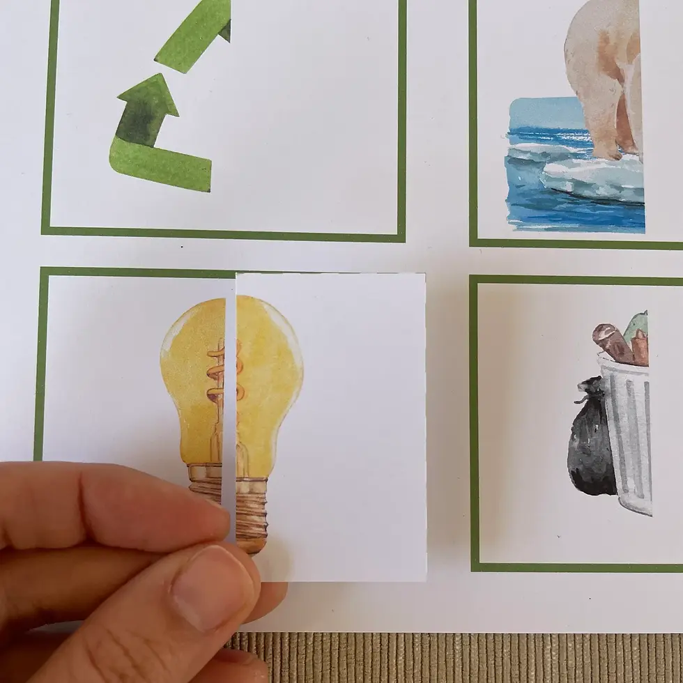 Thumbnail: Earth day activity toddler. Matching game printable. Montessori puzzle.