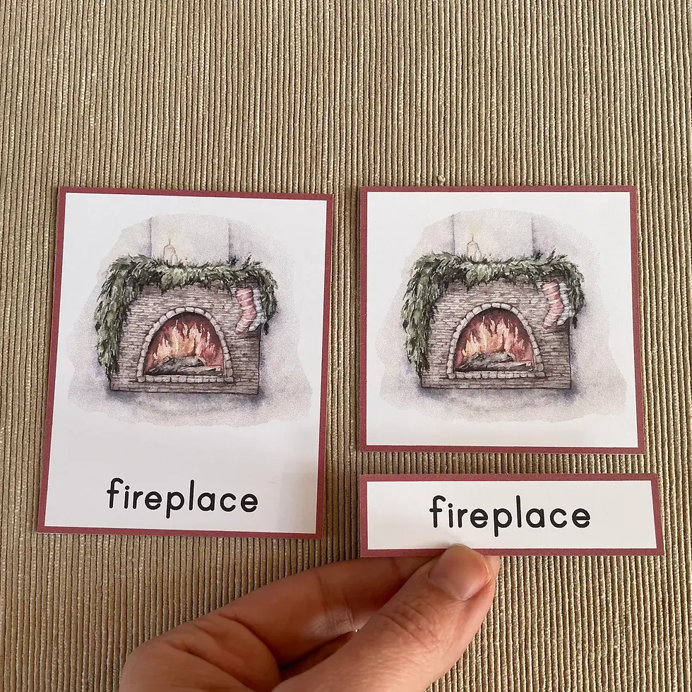 Thumbnail: Christmas Montessori printable Three part cards
