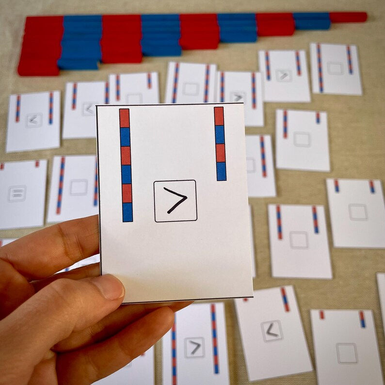 Thumbnail: Montessori Number rods Extension printable activity