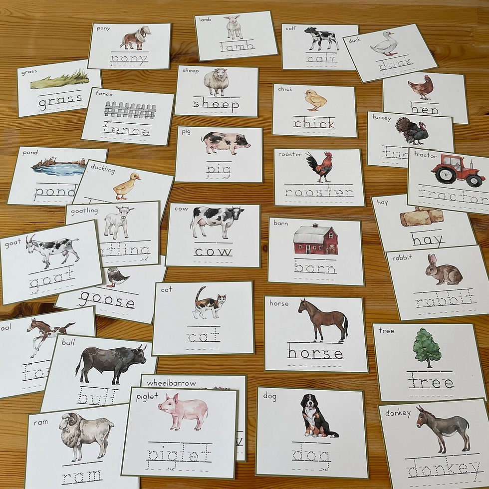 Thumbnail: Tracing worksheets Farm animals. Handwriting printable  preschool kindergarten.