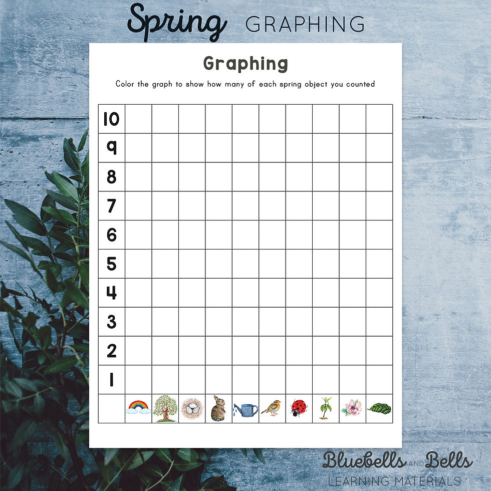 Thumbnail: Spring kindergarten printable Graphing activity
