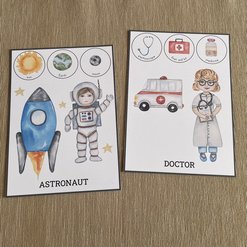 Thumbnail: Occupations flashcards printable