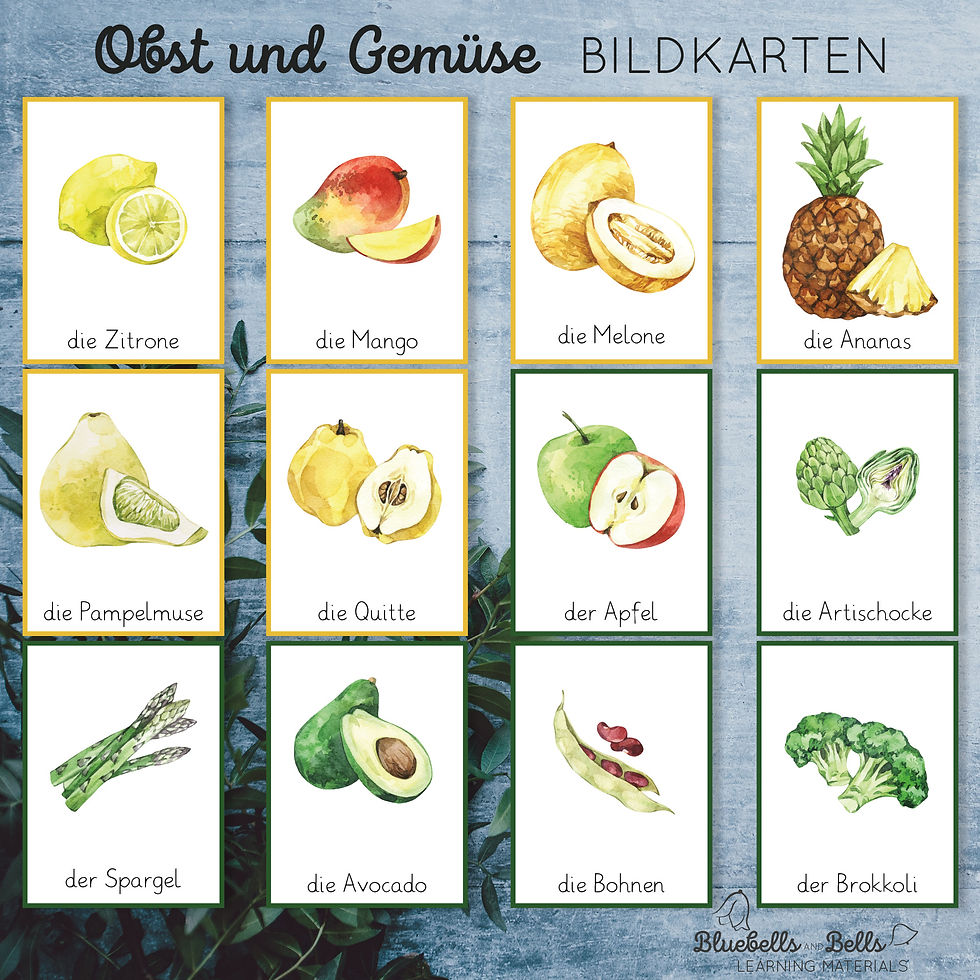 Thumbnail: Obst und Gemüse Bildkarten