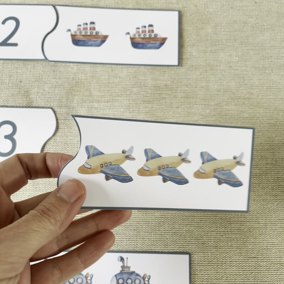 Thumbnail: Toddler puzzle Numbers Vehicle. Counting activity.