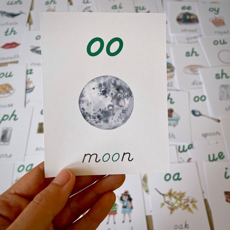 Thumbnail: Digraph flashcards kindergarten printable