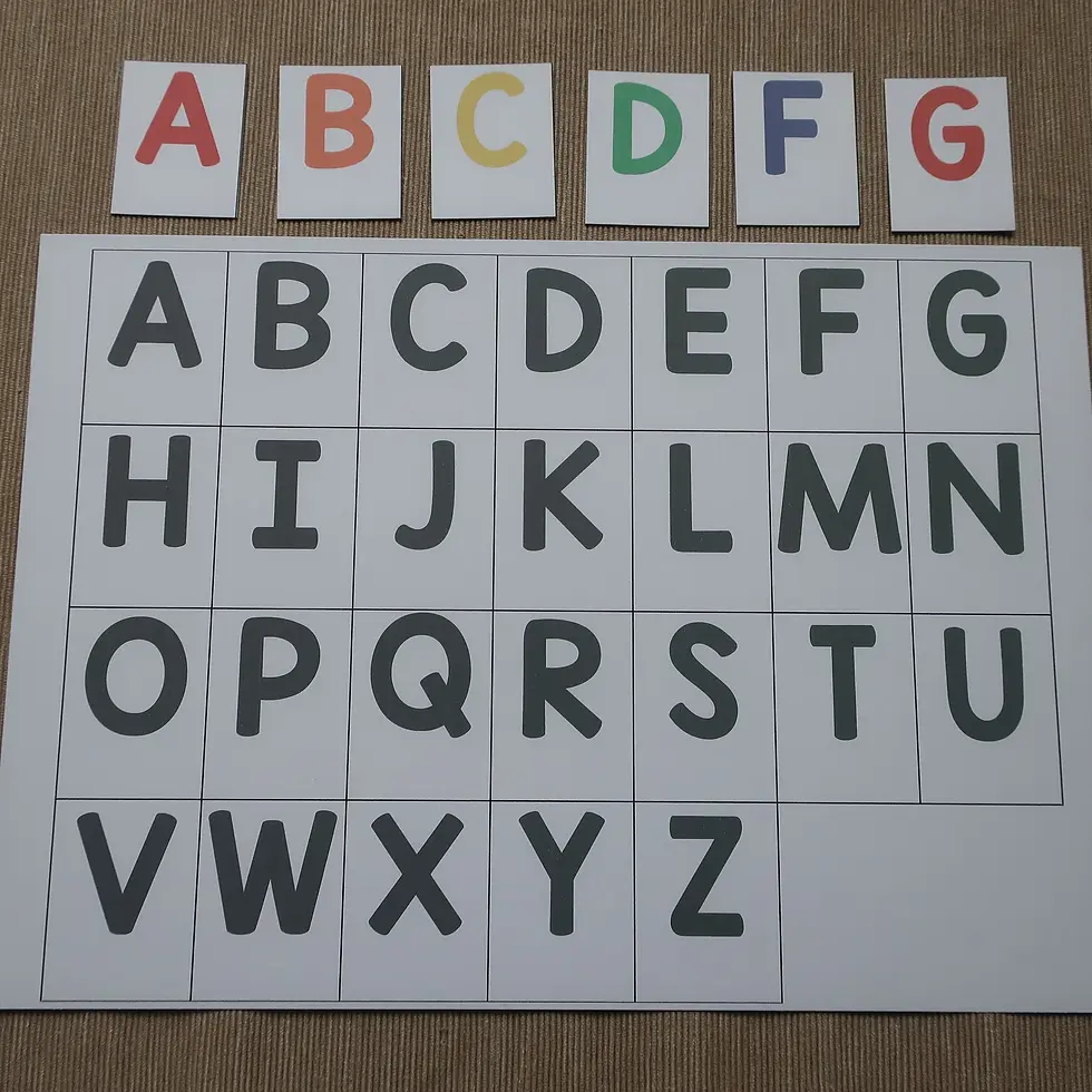 Thumbnail: Letter matching printable. Uppercase Alphabet activity.