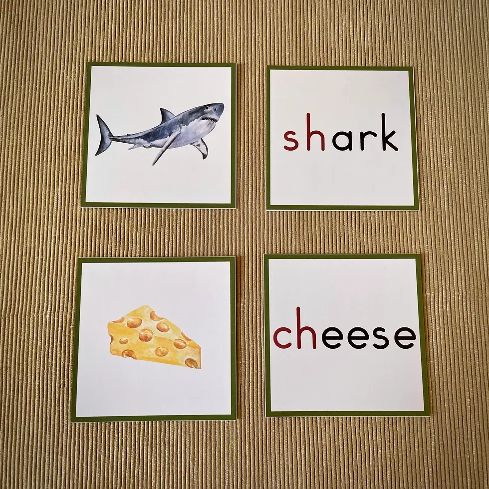 Thumbnail: Consonant digraphs cards Picture and word Matching