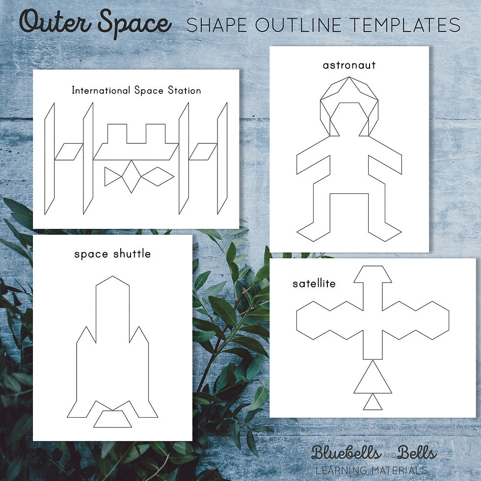 Thumbnail: Outer space Pattern blocks templates