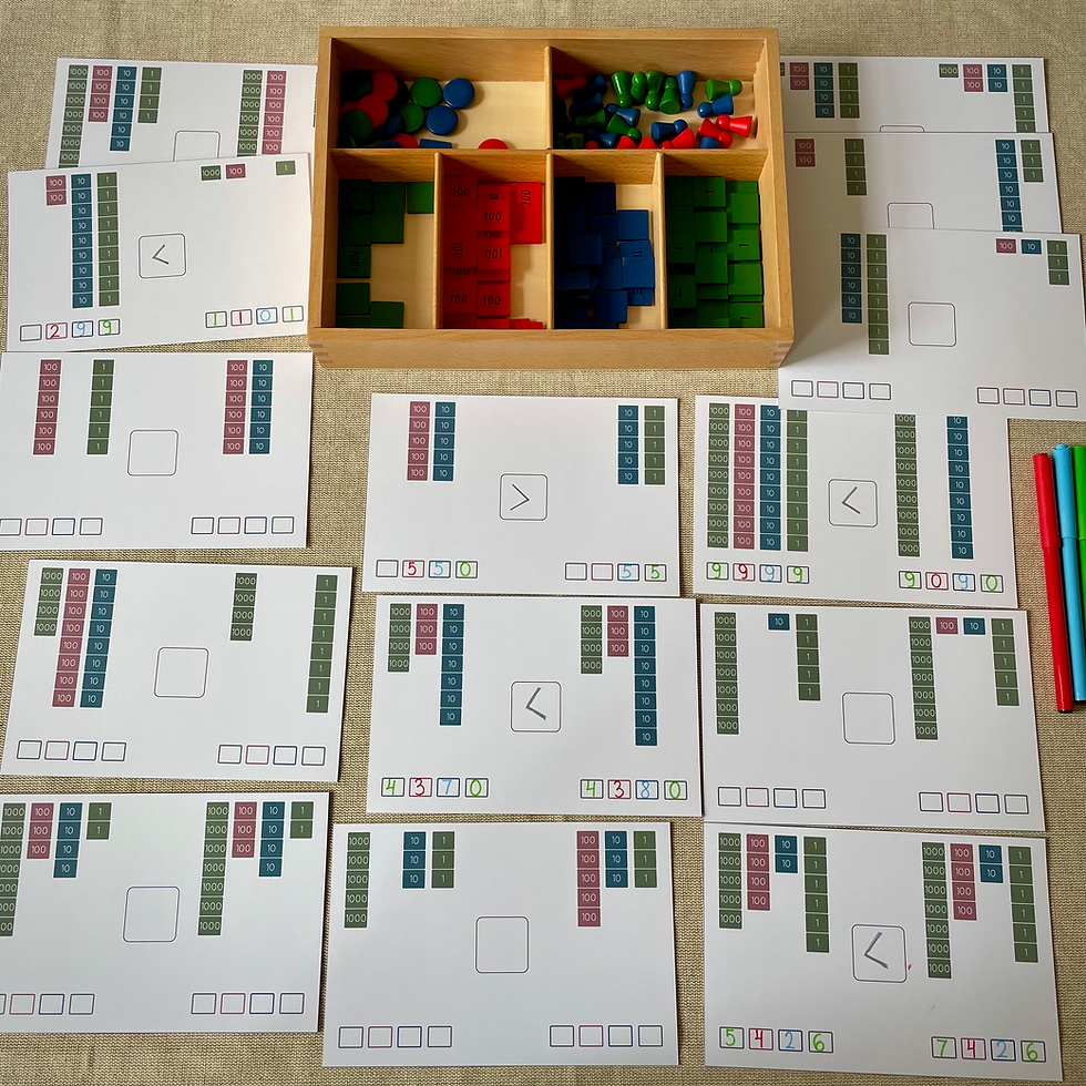 Thumbnail: Stamp game Place value Clip cards.
