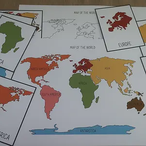 Seven continents for the world cards map free PDF download