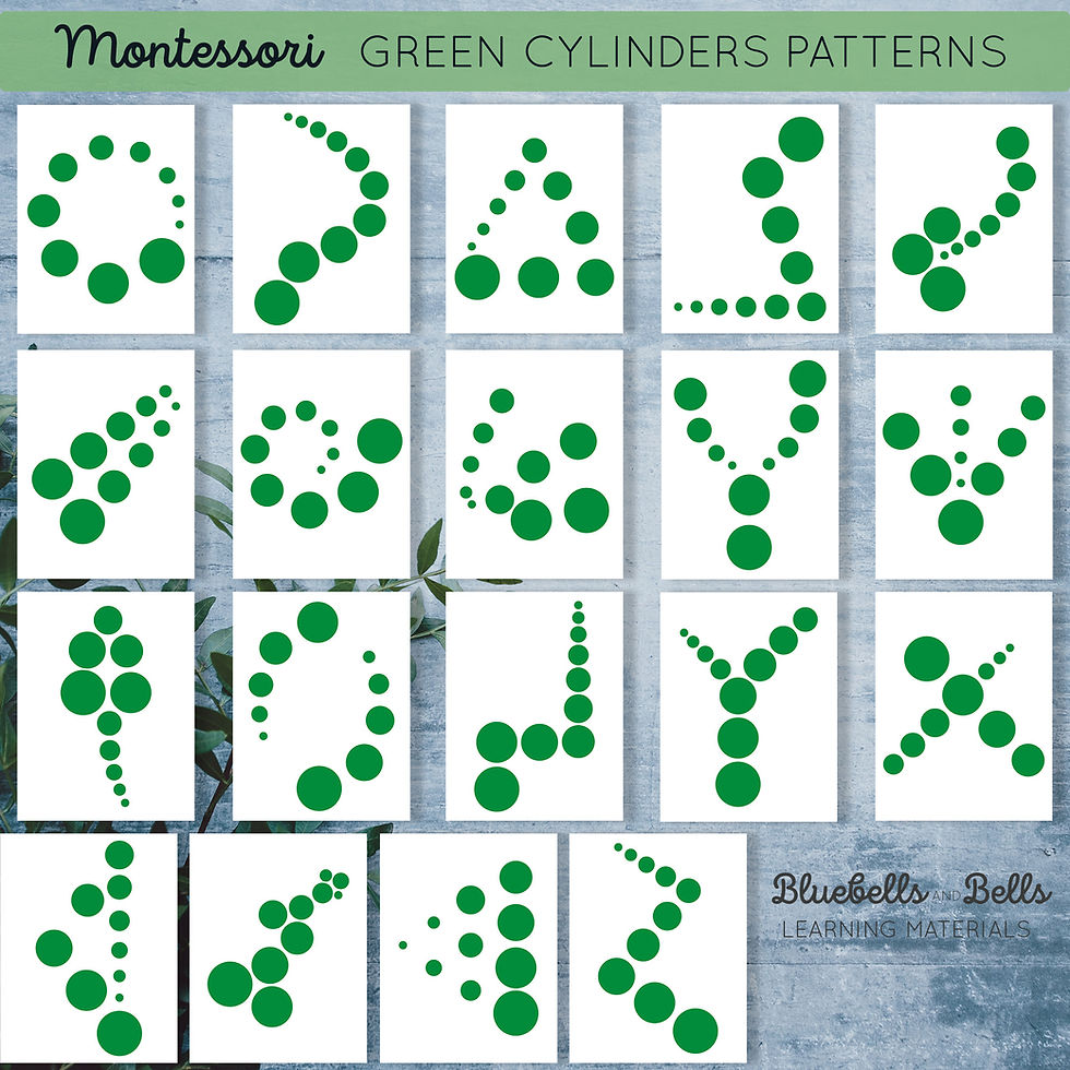 Thumbnail: Montessori knobless cylinders printable patterns