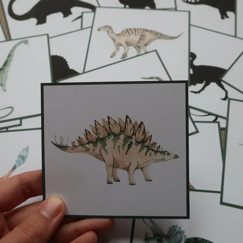 Thumbnail: Dinosaur shadow matching cards