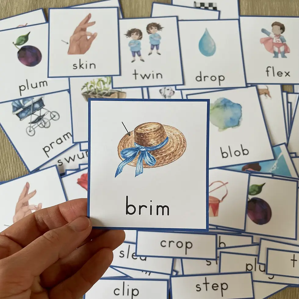 Thumbnail: Beginning blends Montessori 3-part cards