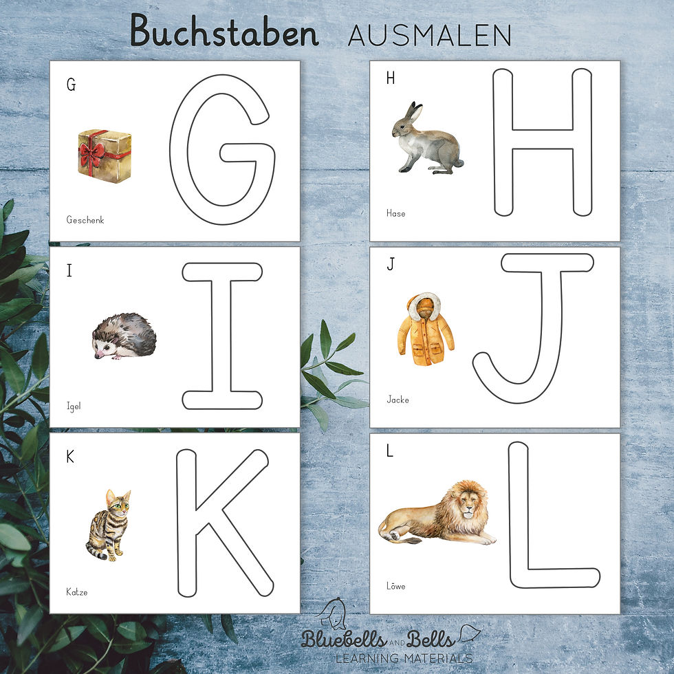 Thumbnail: Buchstaben zum Ausmalen. Druckbare Knetmatten Kinder.