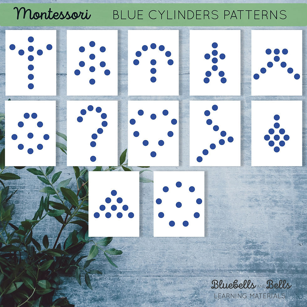 Thumbnail: Montessori knobless cylinders printable patterns