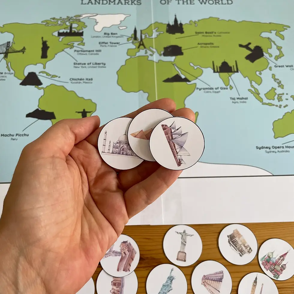 Thumbnail: Landmarks of the world Map Shadow matching