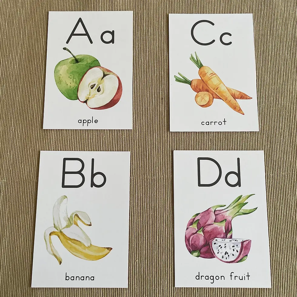 Thumbnail: Fruits Vegetables Alphabet cards