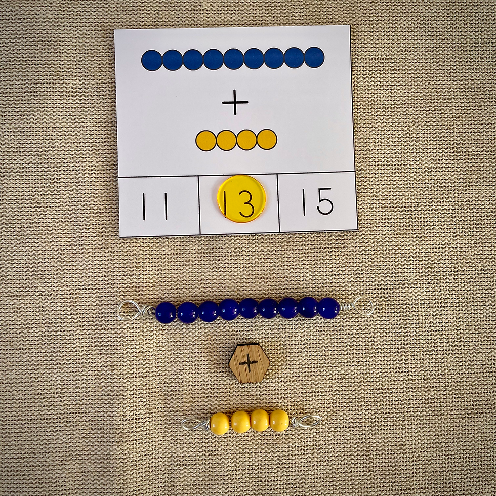 Thumbnail: Montessori Bead bars Addition to 20 Clip cards