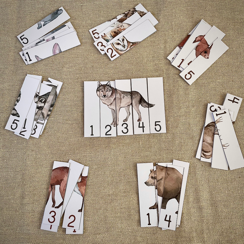 Thumbnail: Woodland animals Puzzle Number sequence 1-5