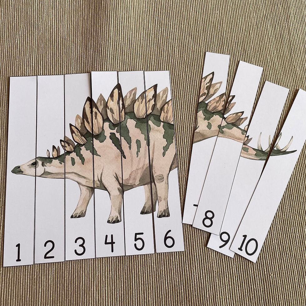 Thumbnail: Dinosaur puzzle Numbers 1-10
