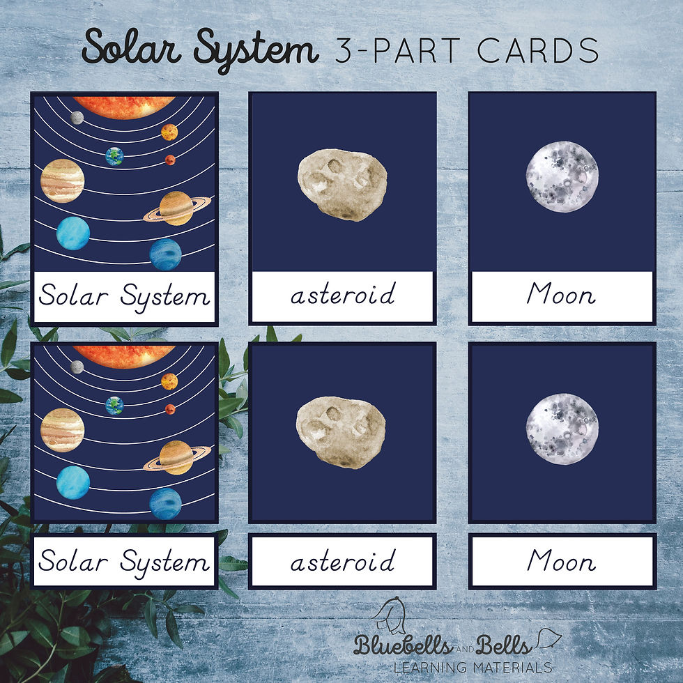 Thumbnail: Solar System Nomenclature Cards printable PDF