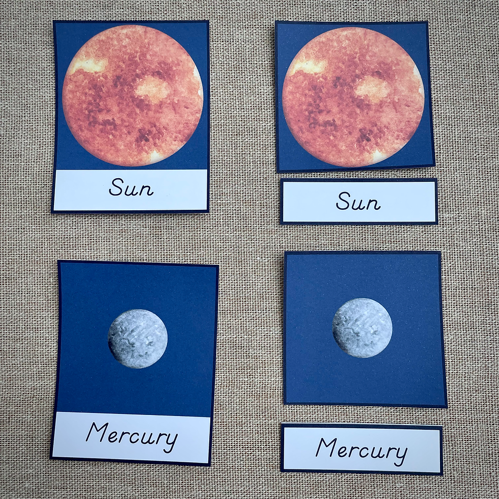 Thumbnail: Solar System Nomenclature Cards printable PDF