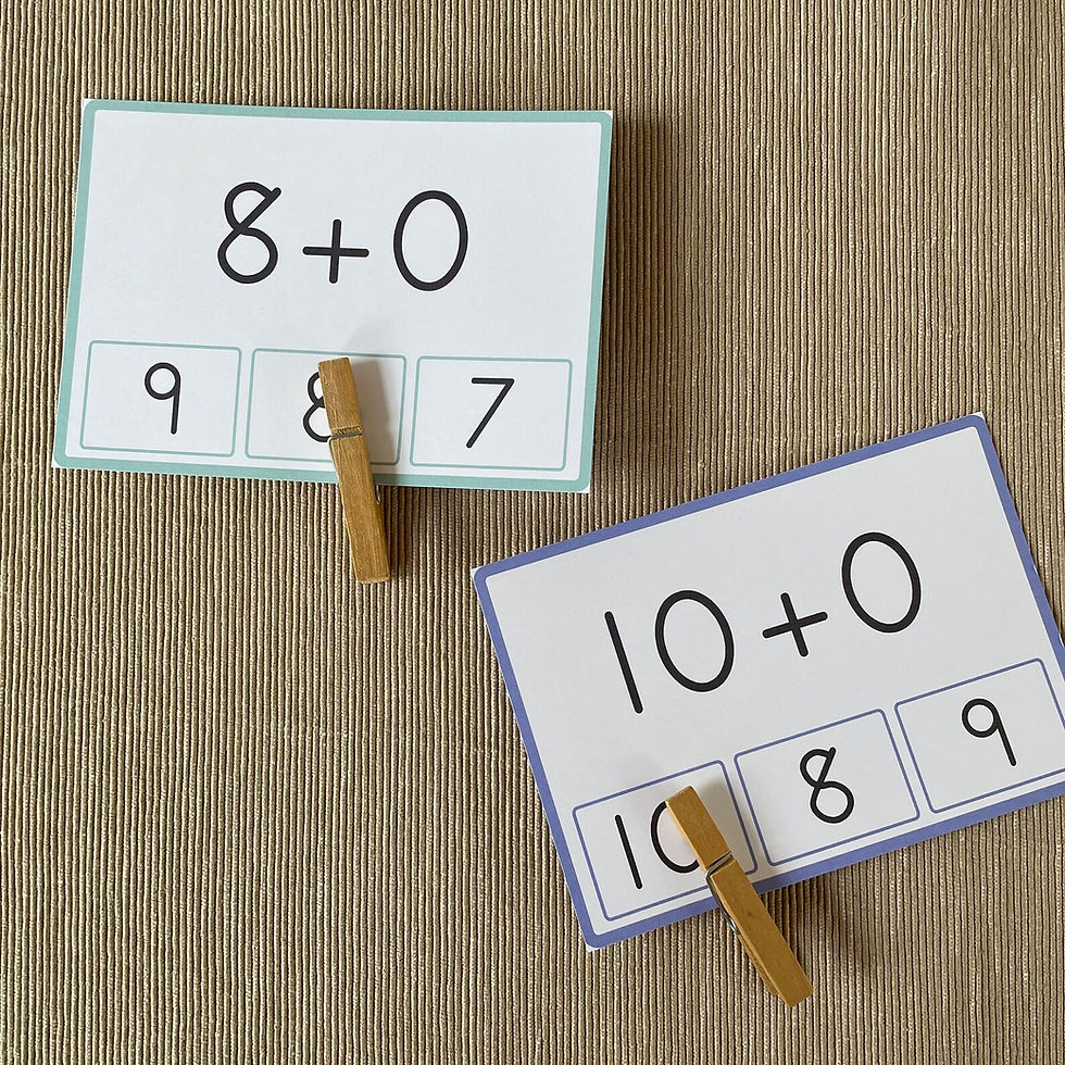 Thumbnail: Addition clip cards printable 0-10