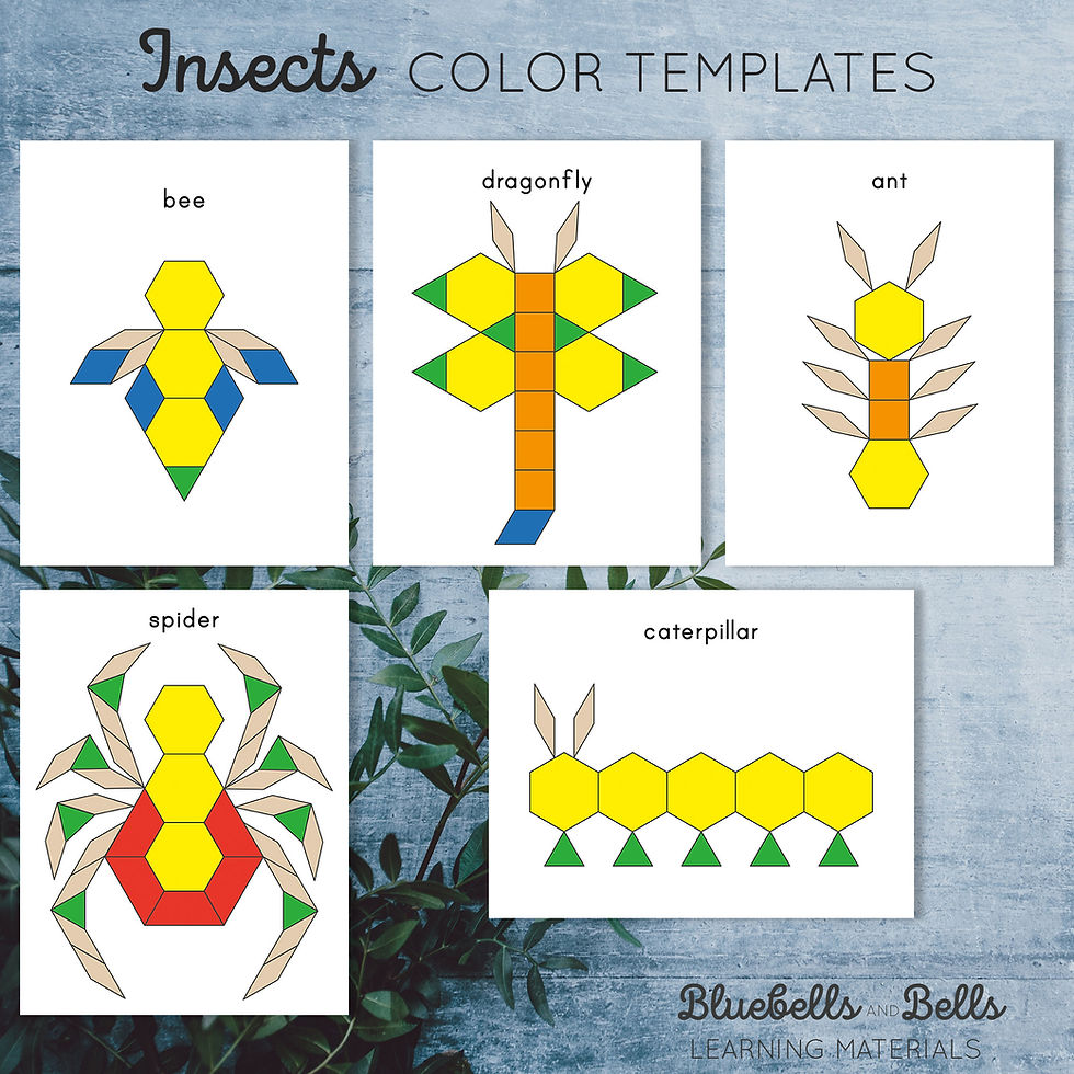 Insects Pattern blocks templates