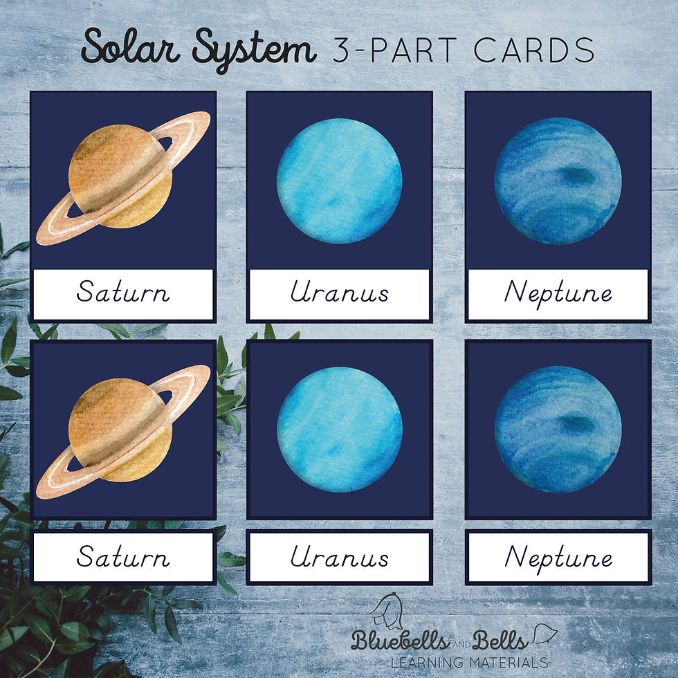Thumbnail: Solar System Nomenclature Cards printable PDF