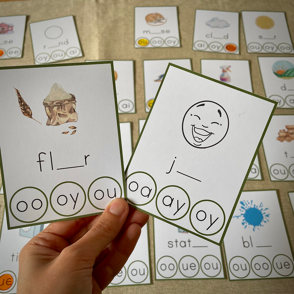 Thumbnail: Vowel digraph Clip cards. Vowel team printable activity.