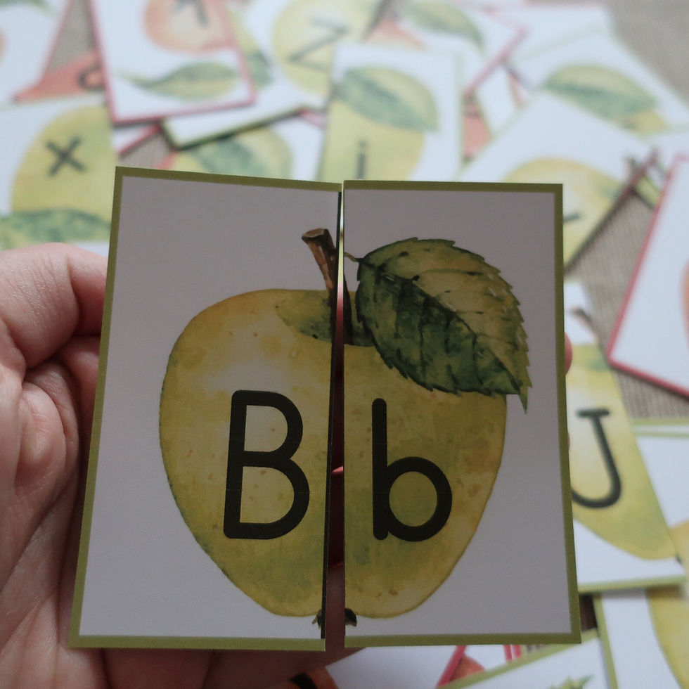 Thumbnail: Apple preschool printable activity Letter matching Uppercase to Lowercase