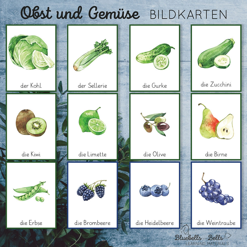 Thumbnail: Obst und Gemüse Bildkarten