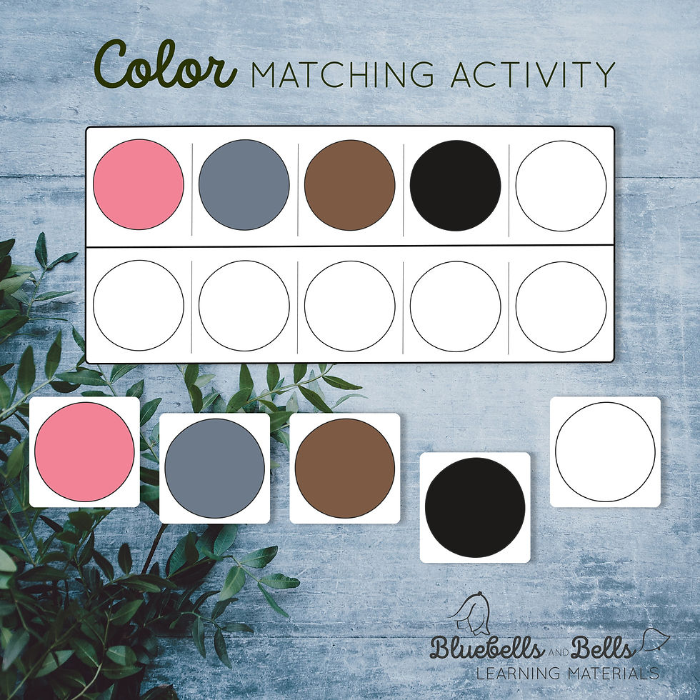 Thumbnail: Toddler Color matching game printable