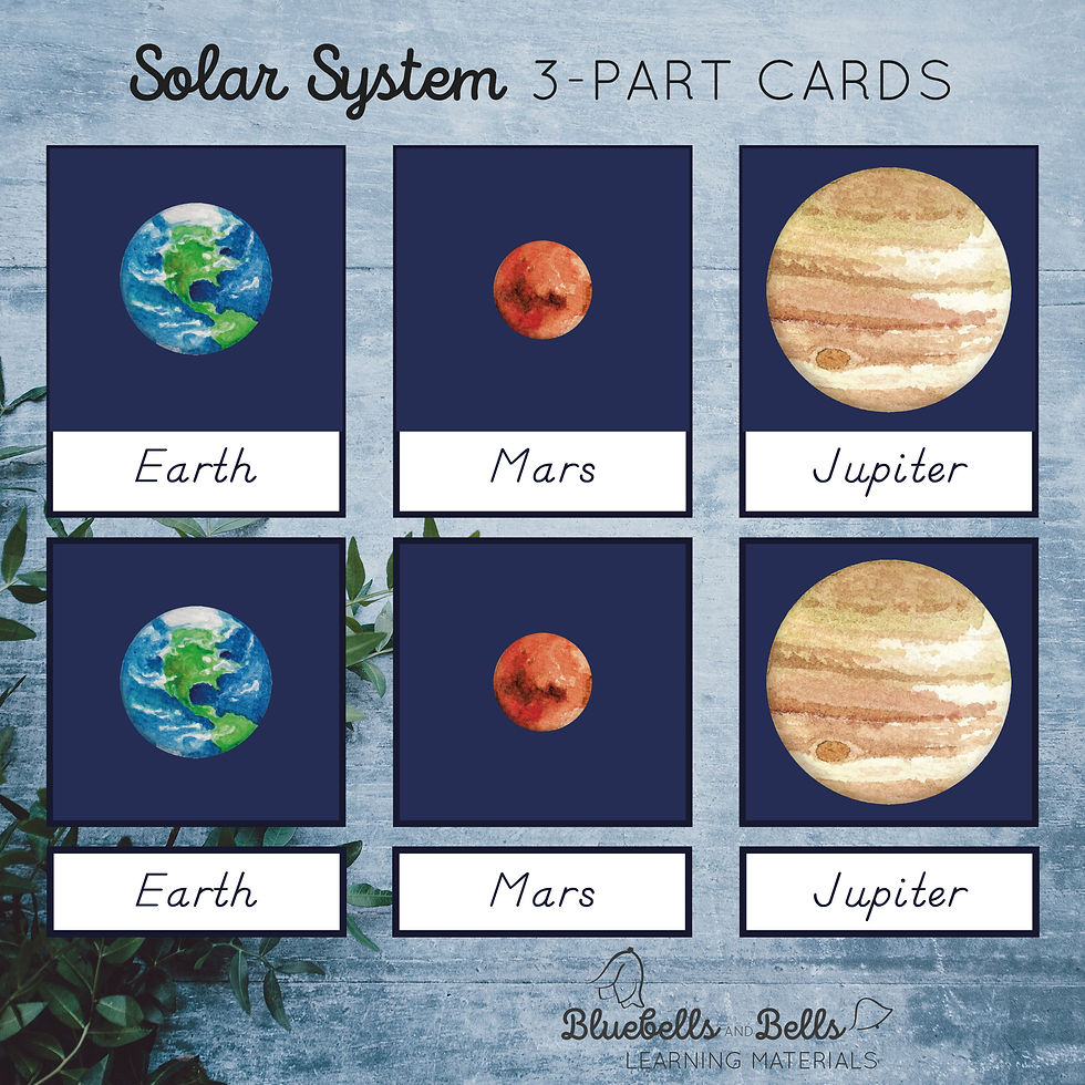Thumbnail: Solar System Nomenclature Cards printable PDF