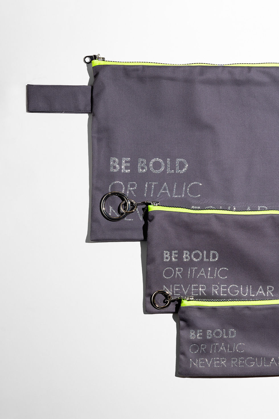 Thumbnail: BE BOLD OR ITALIC BUT NEVER REGULAR maxi (grey + silver)