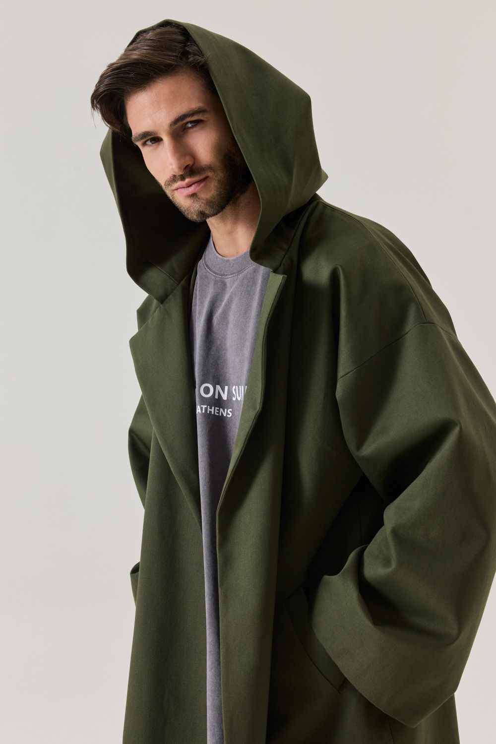 KHAKI CAPPUCCINO TRENCH COAT