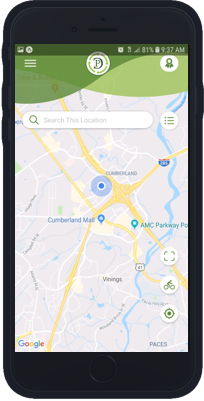 Map Screen for Parkent App