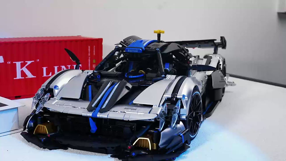 Miniatura: Supercarro de Blocos 1:8 Premium — Modelo Colecionável de Luxo