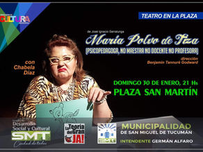 El domingo habrá una función gratuita de teatro en la plaza San Martín