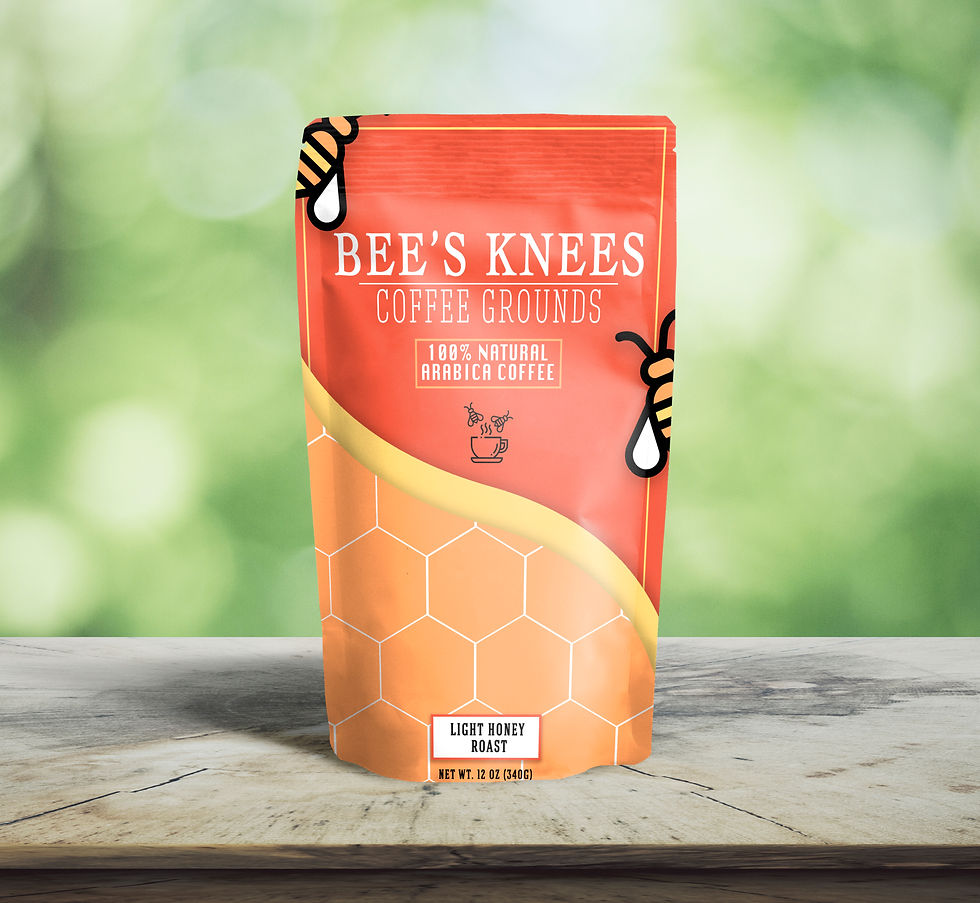 Bee'sKneesCoffeeGrounds.JPG