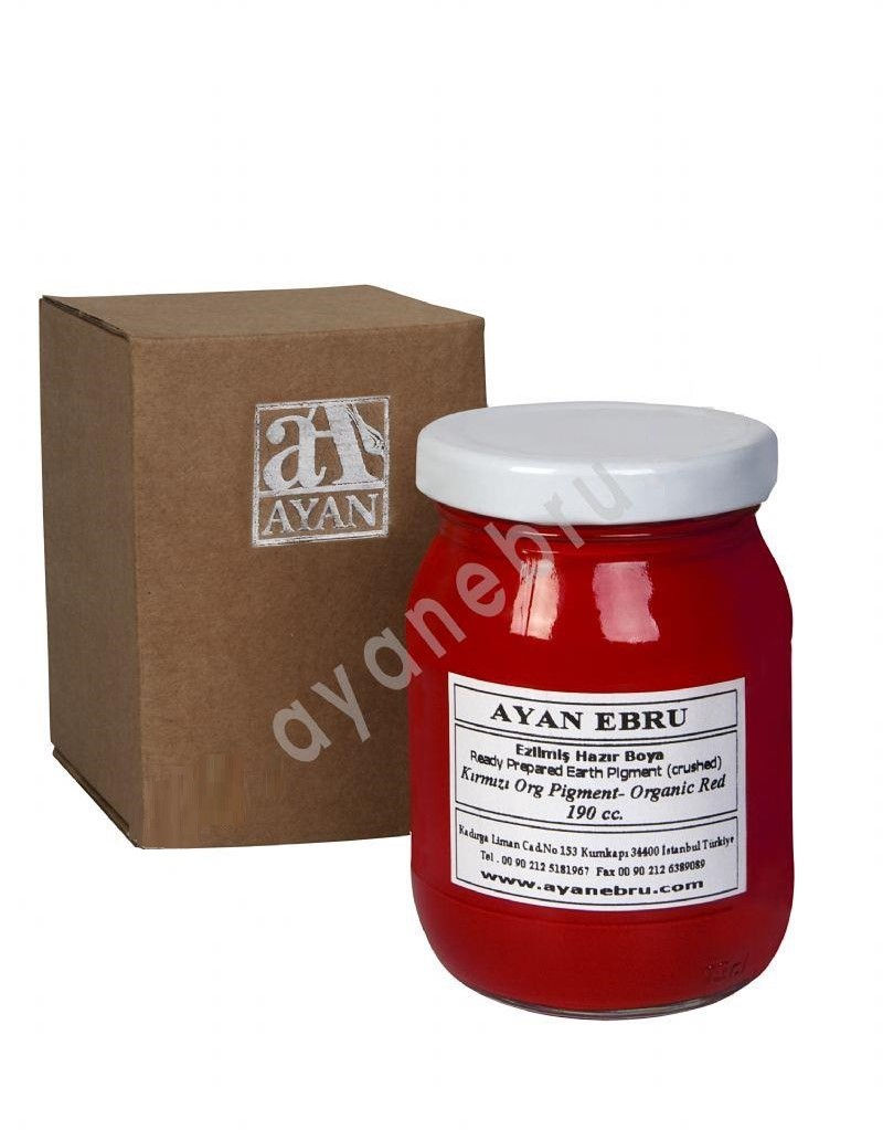Ebru Marbling Colors-Pigment Red-Organic (Ayan) 190cc