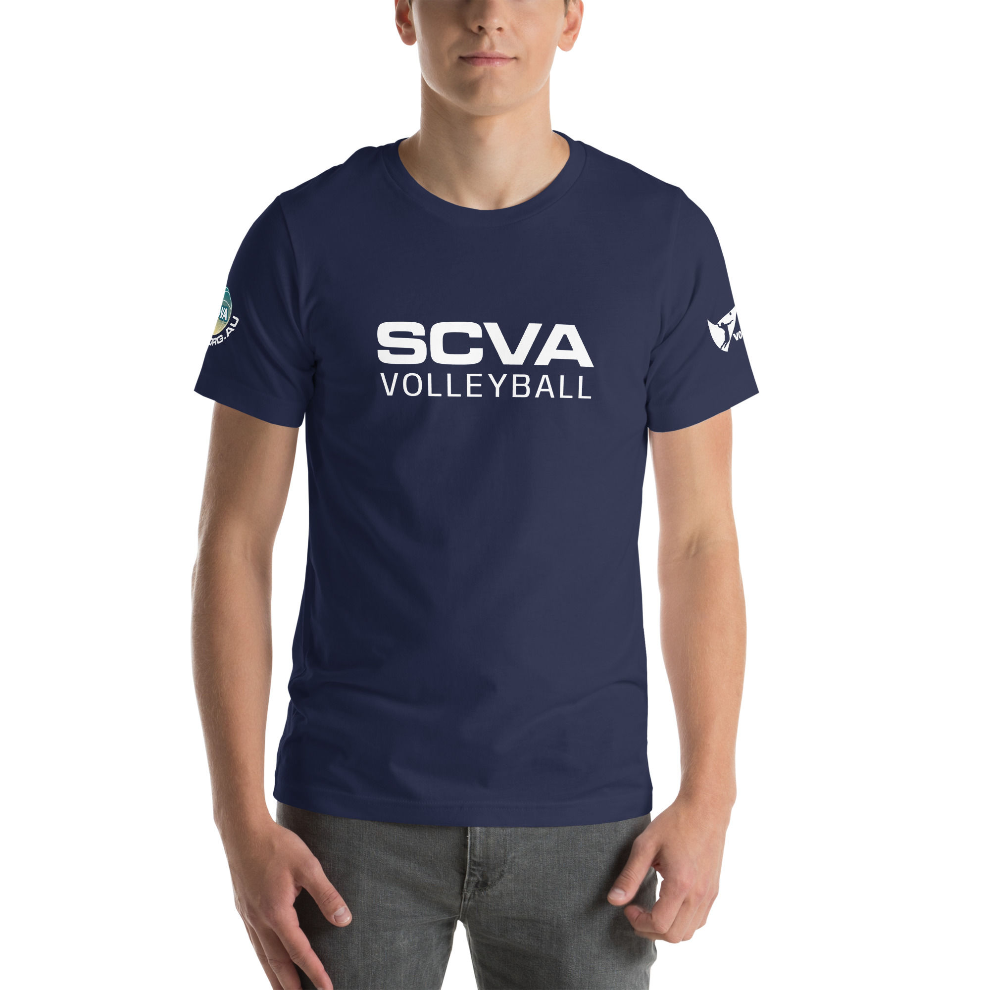 SCVA Volleyball - Short-Sleeve Unisex T-Shirt VVI & SCVA - Navy B&C