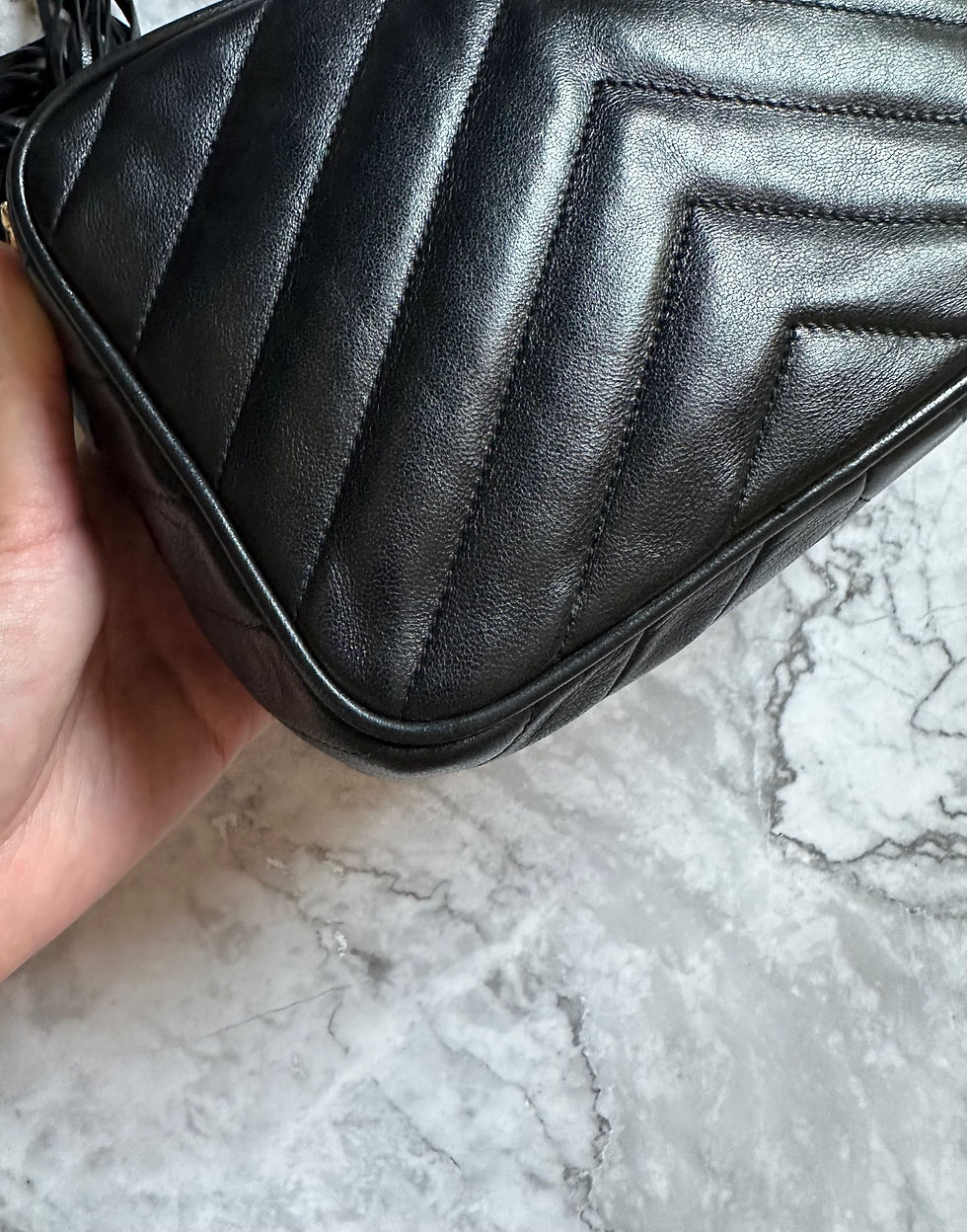 Thumbnail: Chanel Mini Chevron Camera in Bijoux Chain 