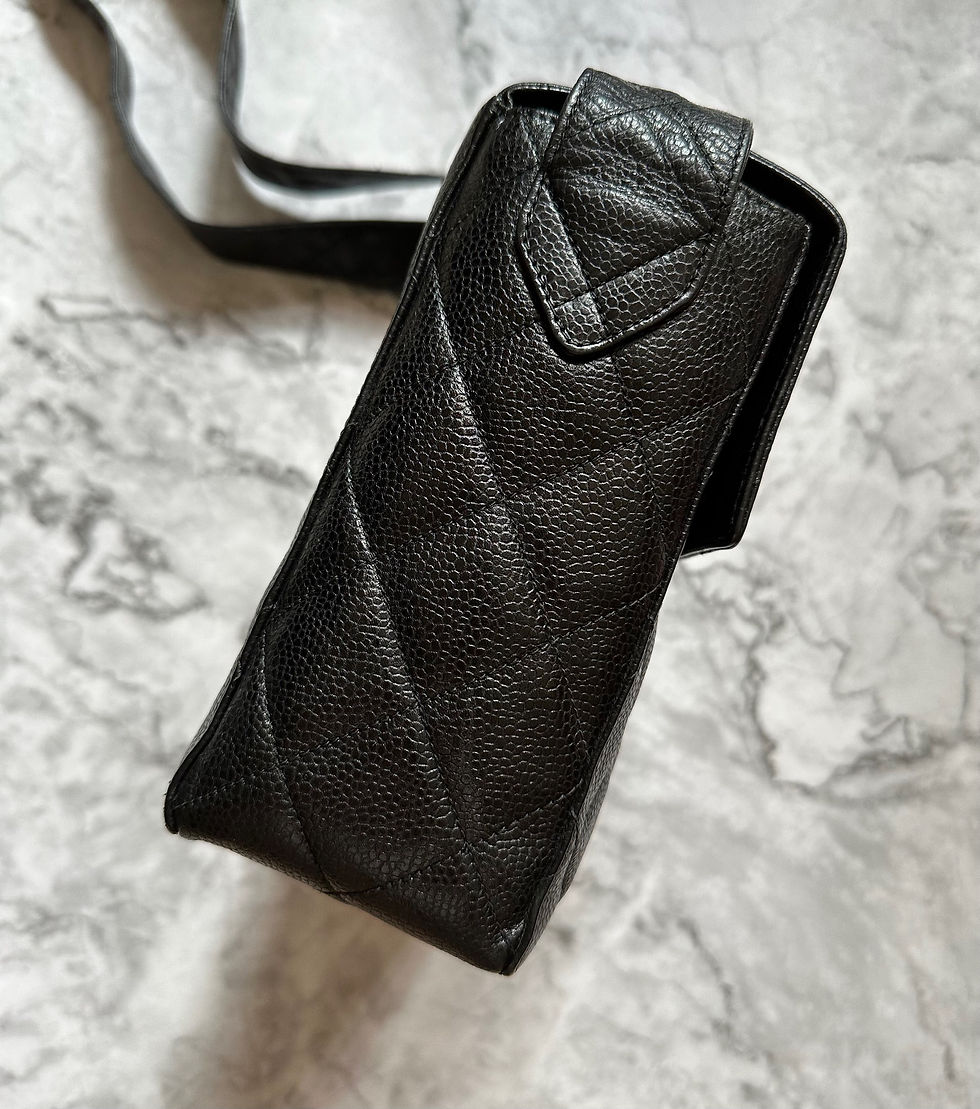 Thumbnail: Chanel Small Black Caviar Box Flap 
