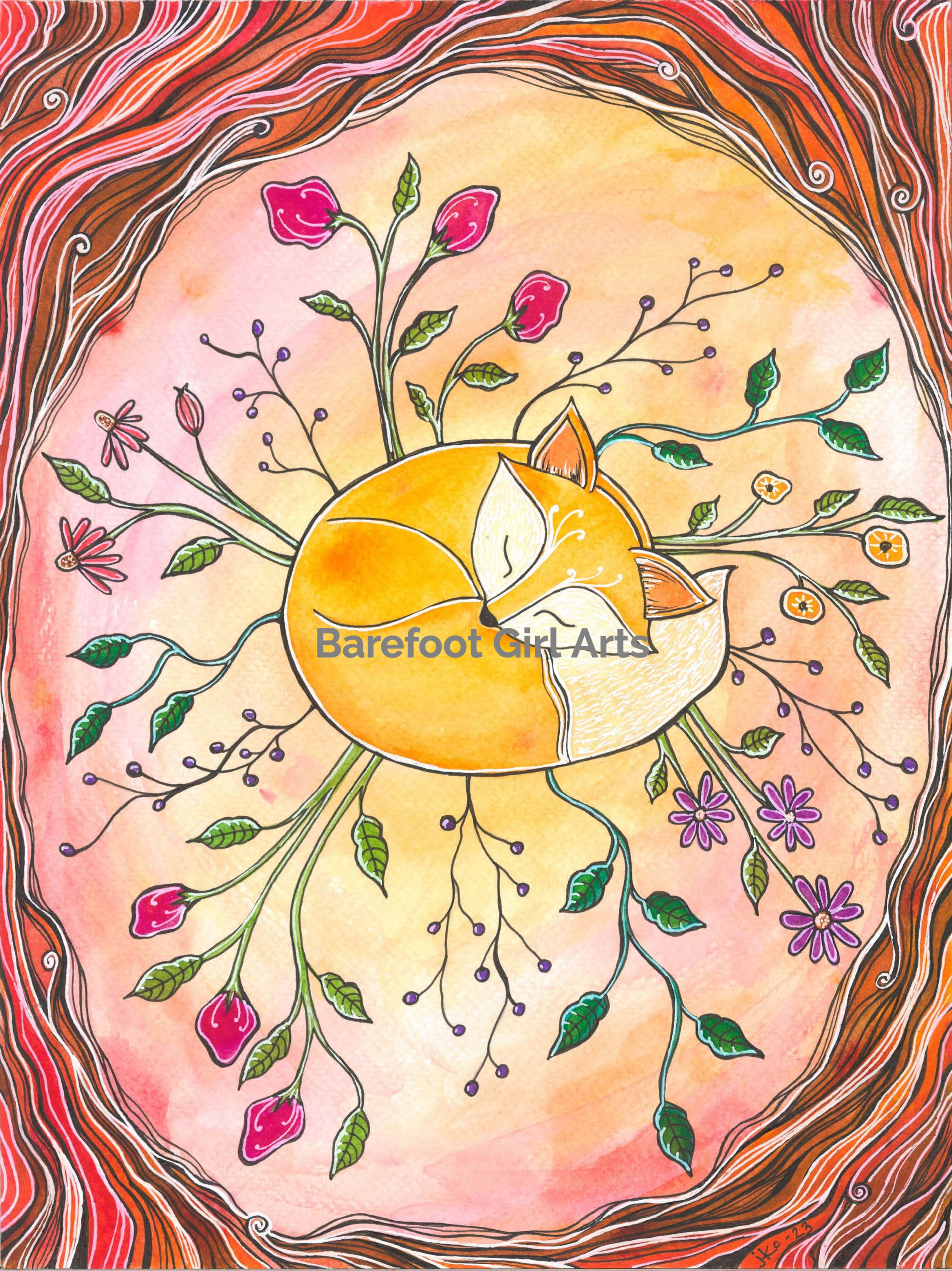 Cozy Flower Fox
