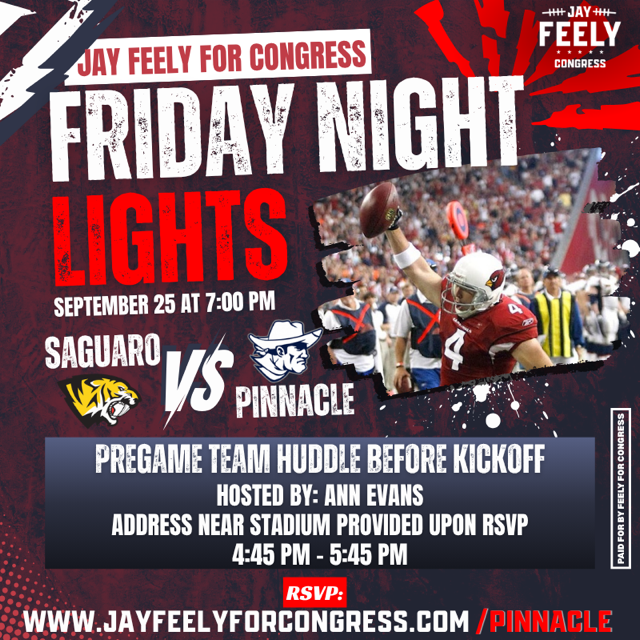 Jay Feely for Congress: FRIDAY NIGHT LIGHTS